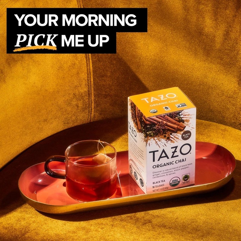 TAZO Organic Chai Black Tea Bags Chai Tea 96 Total Tea Bags 16ct - Pack of 6 gallery