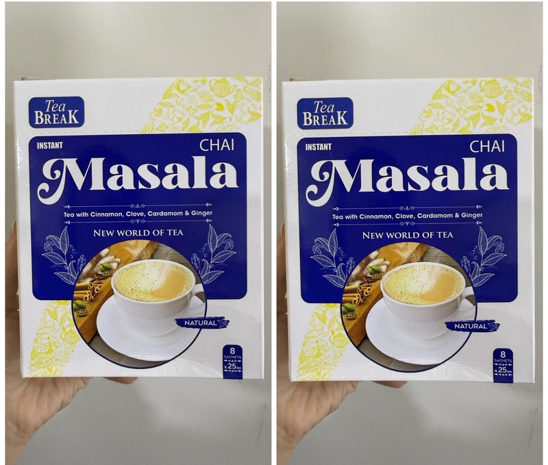 2x Boxes Instant Masala Tea with Cloves & Cardamom 25gm 2×8 Sachets شاي مسلة