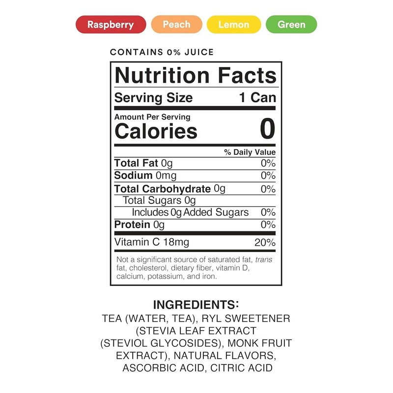 Refreshing Ryl Iced Tea Variety Pack - Keto-Friendly, No Artificial Ingredients gallery