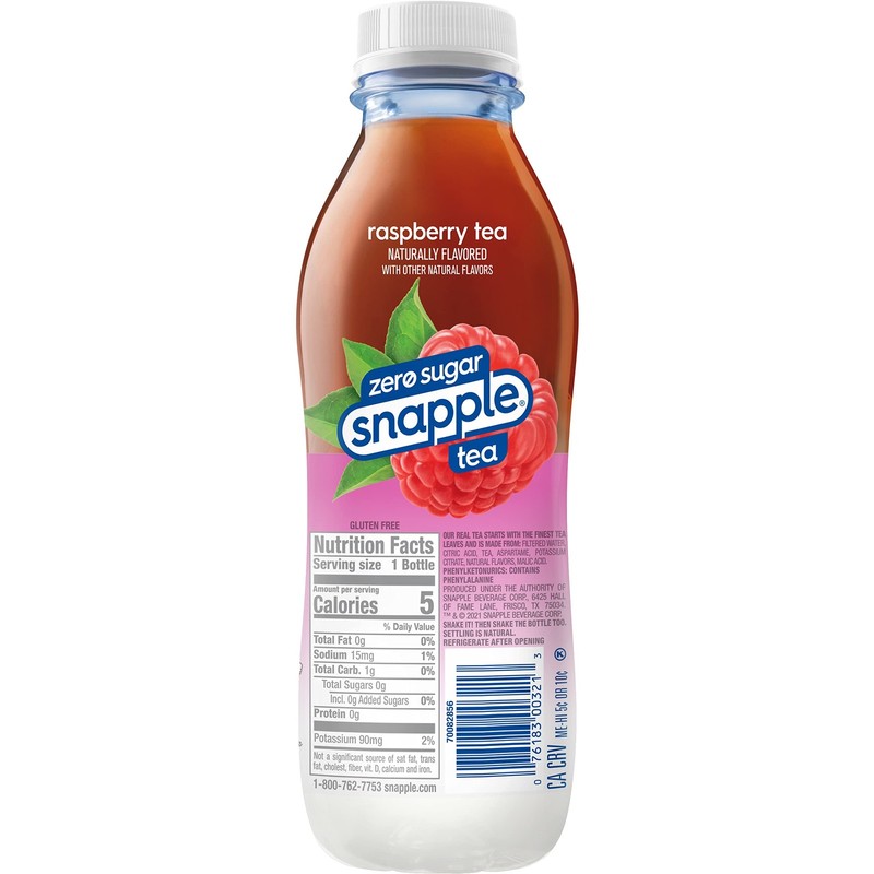 Zero Sugar Raspberry Tea, 16 fl oz recycled plastic bottle, Pack of 12 gallery