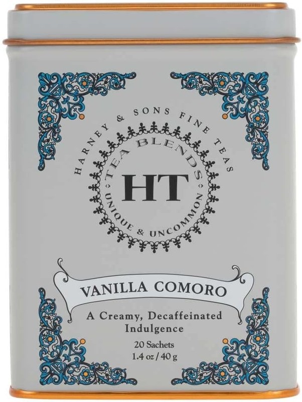 Tea Decaffeinated, Great Present Idea, Vanilla Comoro, 1.4 oz Tin (20 Sachets)