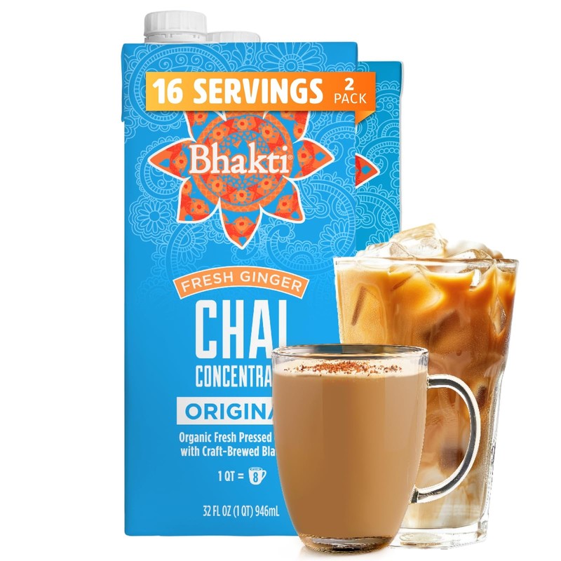 Chai Tea Concentrate | Original, Organic Fresh Ginger, Black Tea, Sweetened, …