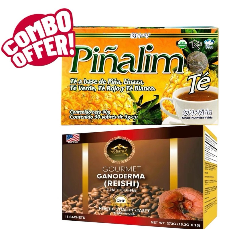 Pinalim Tea/Te + Gourmet Ganoderma  Reishi  Coff Mexican Version- PineappleTea