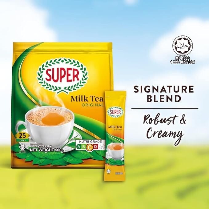 Super 3-In-1 Instant Original Milk Tea 25 Sticks x 20g ( Pack of 6 )~SALE