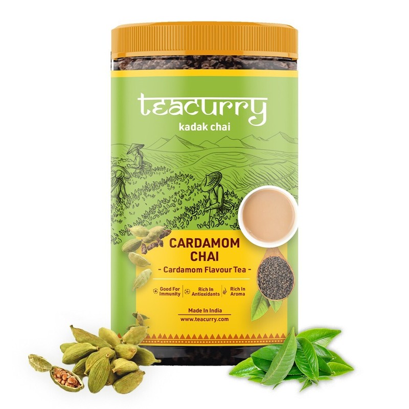 TEACURRY Cardamom Tea (100 Grams) – For Immunity