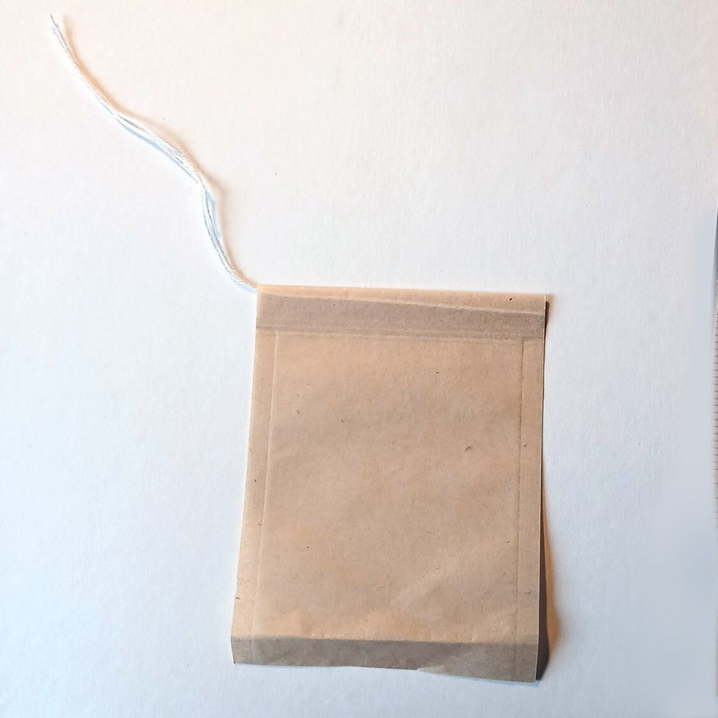 tea bags – unbleached paper, cotton string, single use – 100 count