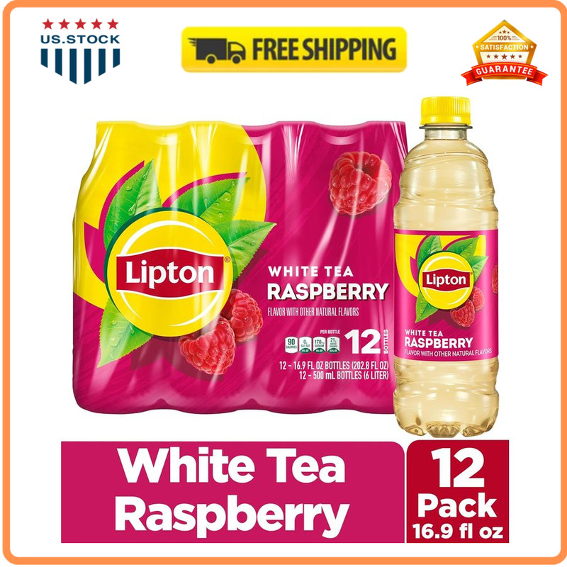 Lipton Raspberry White Tea 16.9oz 12 Pack Bottles Refreshing Drink gallery