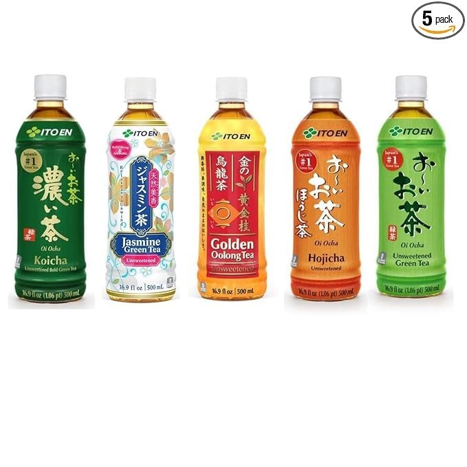 Itoen Unsweetened Tea Samplers, Oicha Green Tea, Oolong Tea, Hojicha, Jasmine