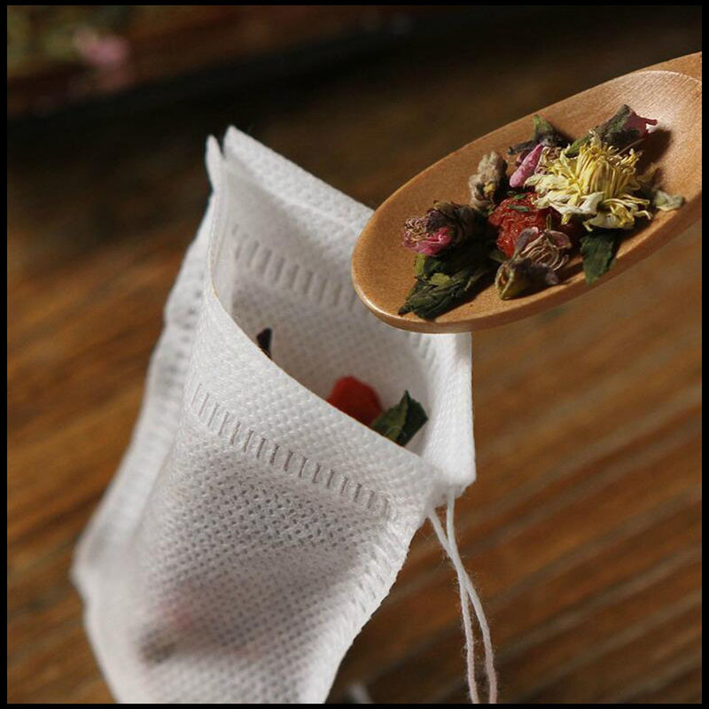 10-5000pcs Disposable Filter Drawstring Flip Empty Teabag Herb Loose Tea Bag LOT gallery