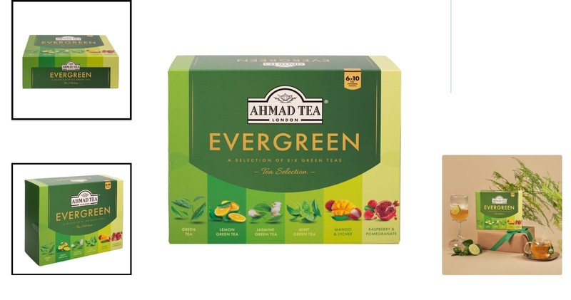 Delicious 60-Count Evergreen Selection Green Teabags - Caffeinated & Sugar-Free gallery