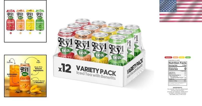 Refreshing Ryl Iced Tea Variety Pack - Keto-Friendly, No Artificial Ingredients gallery