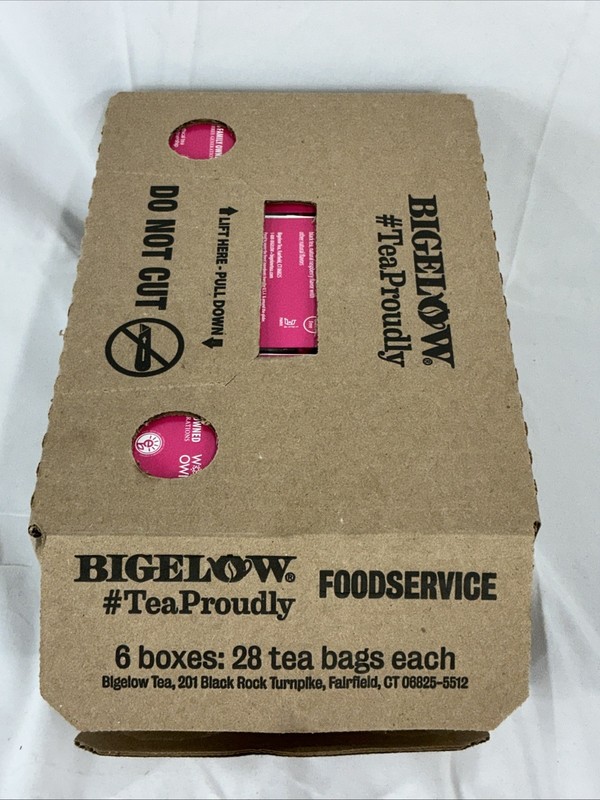 Bigelow Raspberry Royale Black Tea 168 Tea Bags 28 Bags A Box Pack of 6 Boxes gallery