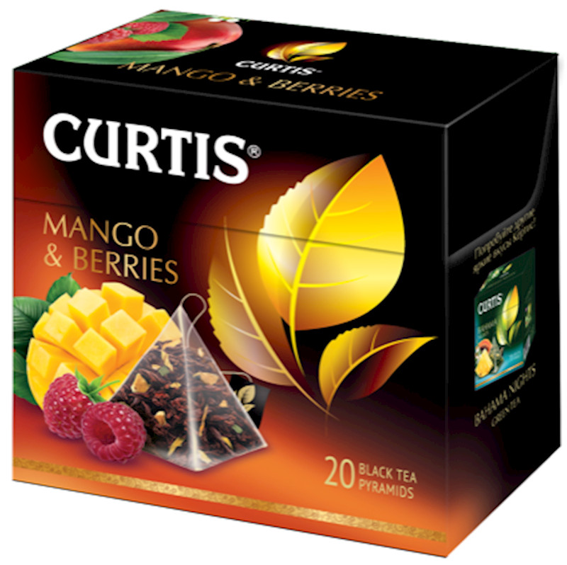 CURTIS Black Tea MANGO & BERRIES RF NO GMO Made in Russia US Seller 20 Pyramids