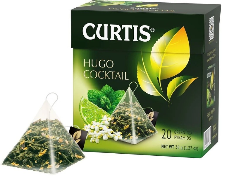 3 x CURTIS Hugo Cocktail Green Tea Lime Mint Flavor Teabags 20 Ct.
