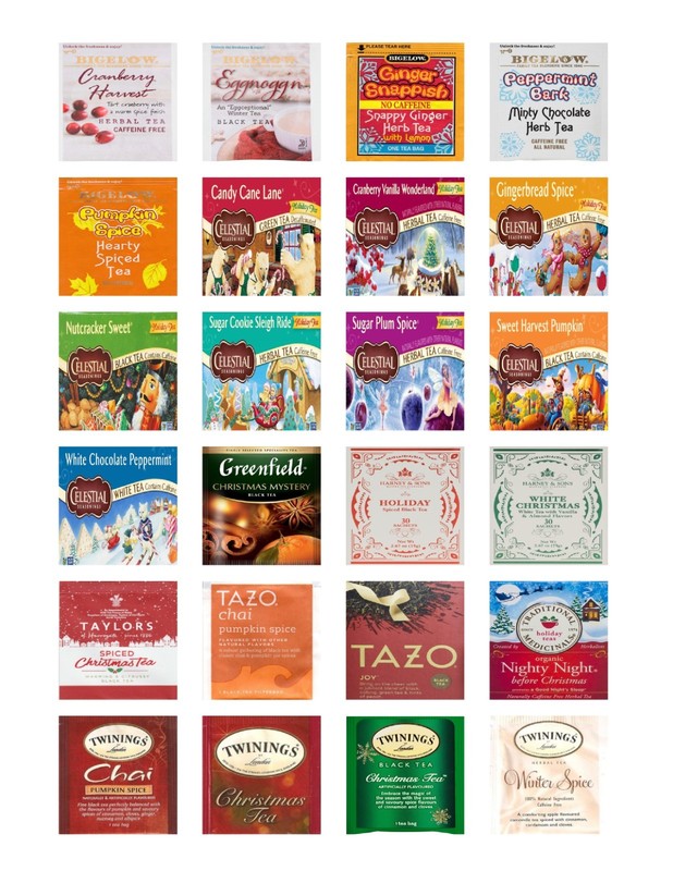 Holiday Tea Bag Sampler Variety Pack - 24 Single-Serve Varieties - 8 Brands gallery