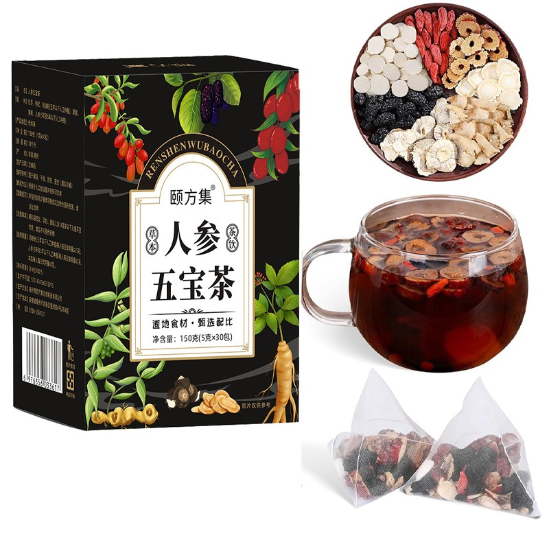 30pcs Ginseng six treasure tea , Kidney tea ,liver tea , red date kidney health