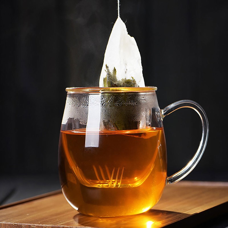 Assorted Sizes Non-woven Empty Tea Bags Loose Herbs Teabag with Drawstring gallery