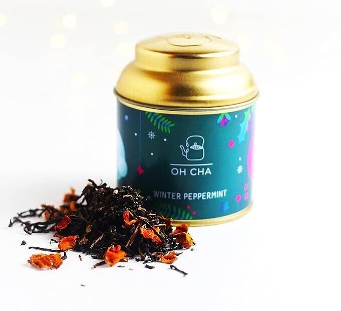 OH CHA - Peppermint Tea Mint Green Tea with Cranberry, Moroccan Mint 35gms gallery