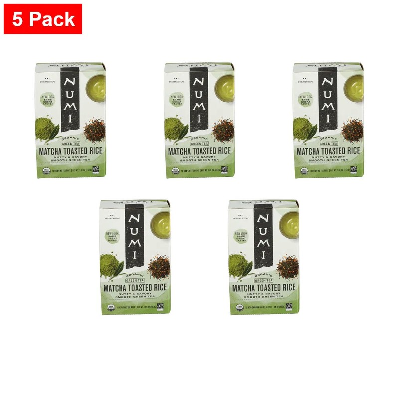 Numi Gen Mai Cha Toasted Rice Green Tea 18 ct – 5 Packs