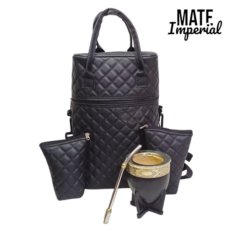 077L New Set Yerba Mate Kit Containers Imperial Gourd(Cup) Bombilla(Straw) Bag