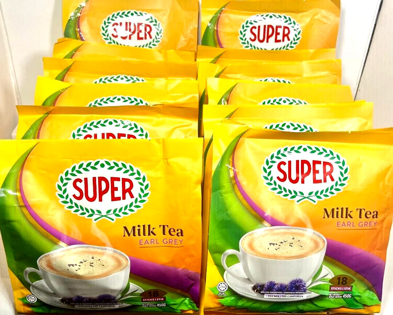 Super 3-In-1 Instant Earl Grey Milk Tea 18 Sticks x 25g (Pack of 12)~6/2026