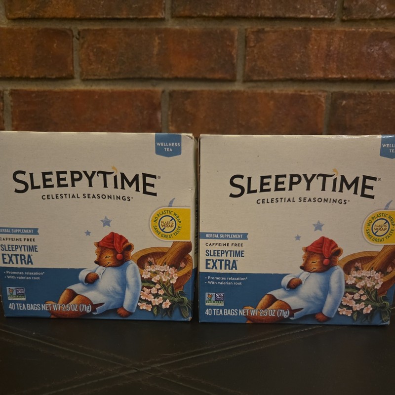 2x Wellness Tea, Sleepytime Extra®, Caffeine Free, 40 Tea Bags Each Box 2.5 oz