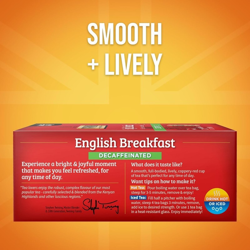 100 Count Decaffeinated English Breakfast Tea - Enjoy Hot or Iced for Every Mood gallery