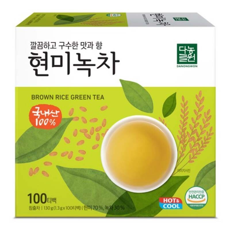Korean Danongwon Brown Rice Green Tea 100 Tea bags