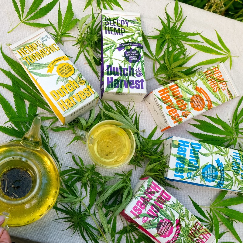 (5 pack bundle) Dutch Harvest - Hemp tea - Organic loose leaves (caffeine free) gallery