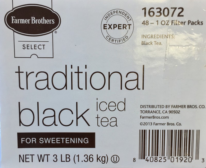 Fresh brew ice Tea - Farmer Brothers - 4 Cases of 48/1 oz (192 packs) unsweeten gallery
