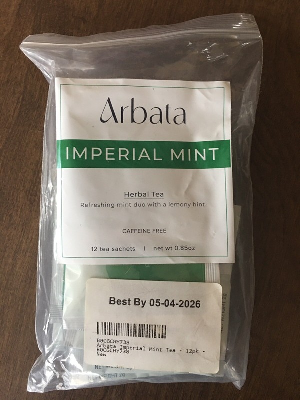 Arbata Imperial Peppermint Tea, Pyramid Tea Bags 12 Tea Sachets~Caffeine-Free gallery
