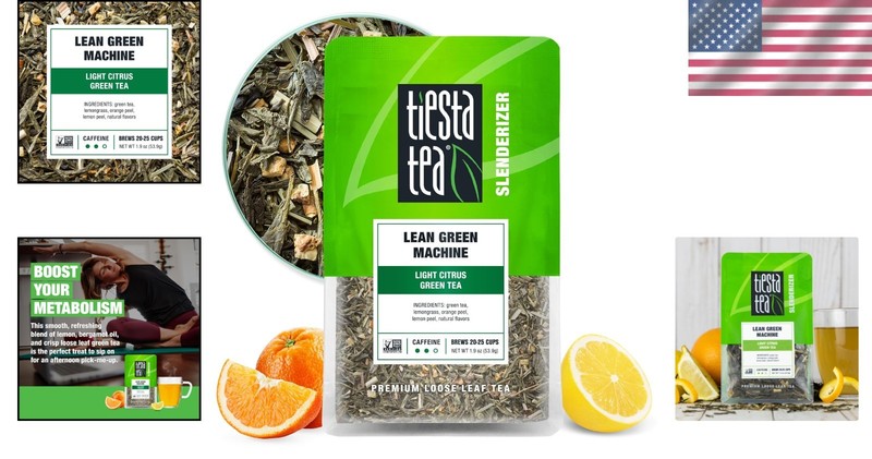 Loose Leaf Lean Green Machine: Light Citrus Tea, 25 Cups in 1.9 Oz Pouch gallery