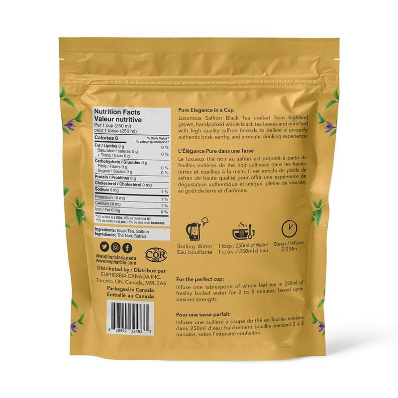 Saffron Black Tea Handpicked Highland Grown Whole Leaf Tea Enriched with 3 Gr... gallery