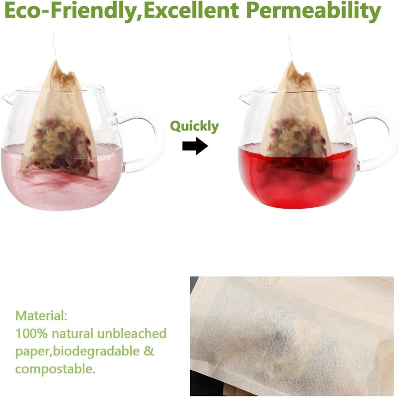 Versatile 100Pcs Disposable Tea Bags - Eco-Friendly & Ideal for All Infusions gallery