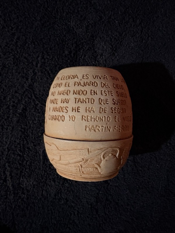 Traditional mate gourd for drinking the South American caffeinated beverage