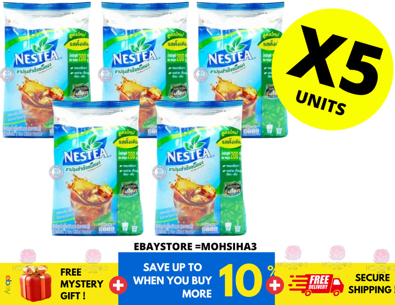 NESTEA Tea Unsweetened Instant Powder Drink Mix Iced Tea Beverage 200g ( X 5 )