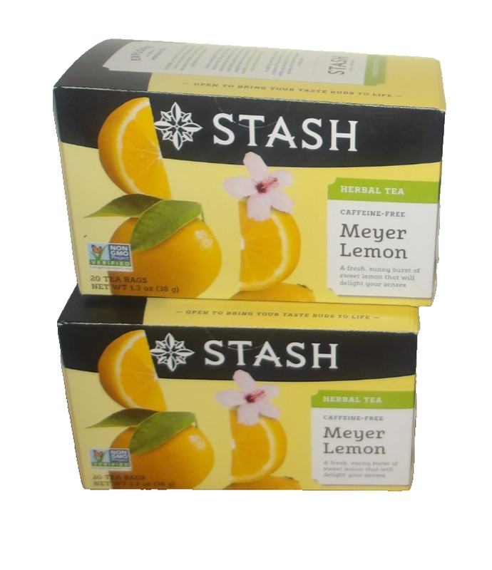 Stash 2 Packs Of 20 Each Caffeine Free Meyer Lemon Tea