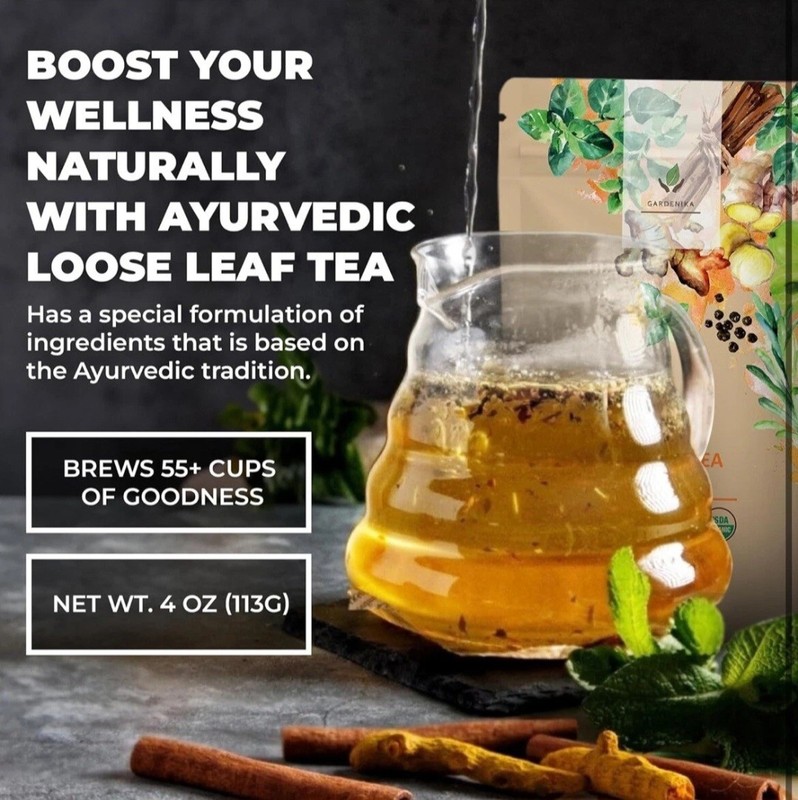 Gardenika Organic Anti-Inflammatea Loose Leaf Tea – Pack of 2 (4oz Each) – New gallery