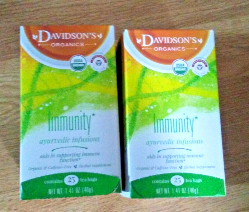 Lot 2 NIB Davidson Immunity Ayurvedic Infusions Immune Tea 50 Bag New Year Gift