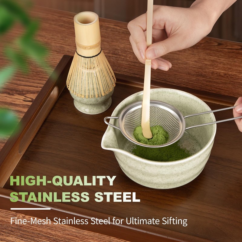 Matcha Whisk Set, 7 Pcs Ceramic Matcha Kit Includes Bowl, Whisk and Holder, B... gallery