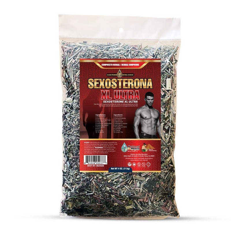 Sexosterona XL Compuesto Herbal 4oz. Sexosterone XL Tea 4 Oz. Natural de Mexico