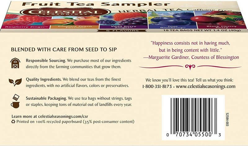 Celestial Seasonings Fruit Tea Sampler, 18 Count gallery