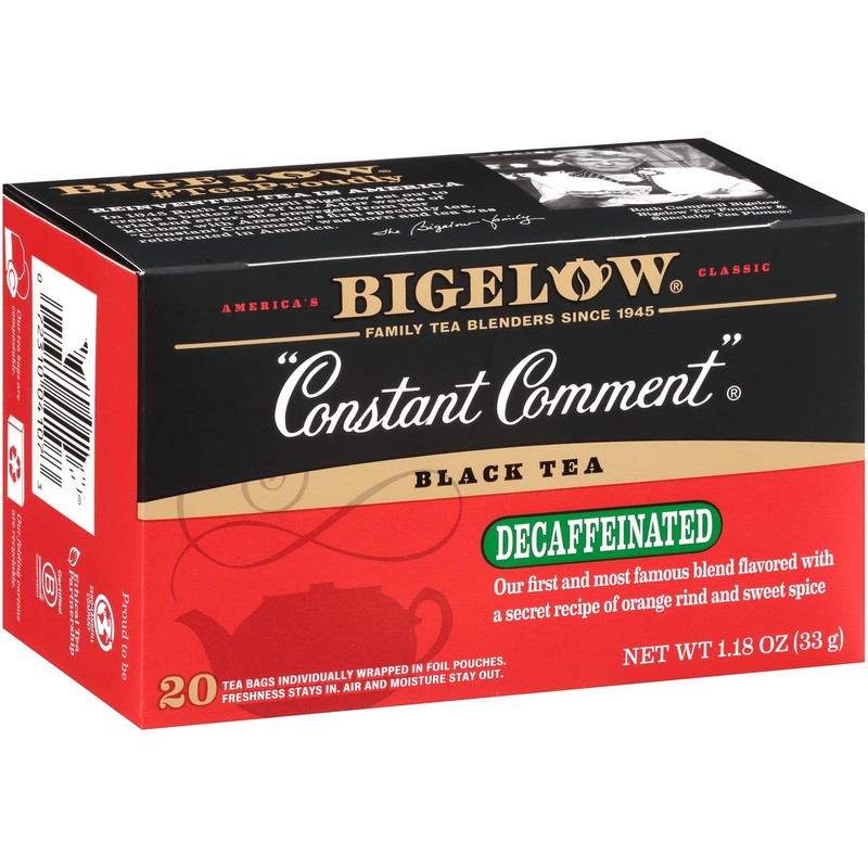Bigelow Tea Decaffeinated Constant Comment Black Tea, Decaf Tea, 20 Count Box…
