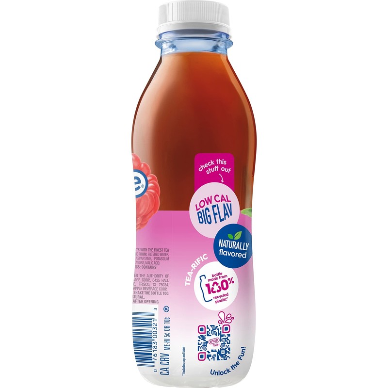 Zero Sugar Raspberry Tea, 16 fl oz recycled plastic bottle, Pack of 12 gallery