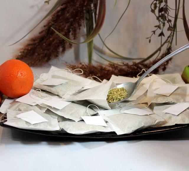 100 Empty With String Teabags or Herbs Heat Seal Loose 2.5″ x 2.25″