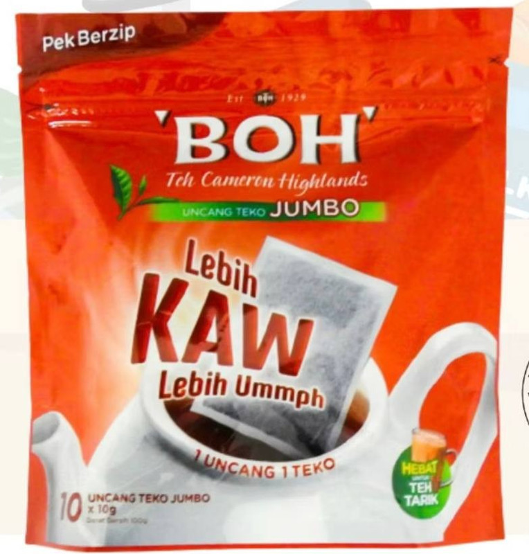 BOH Cameron Highlands Tea ( Lebih KAW ) - 10 pot bags (10g) X 6 packs