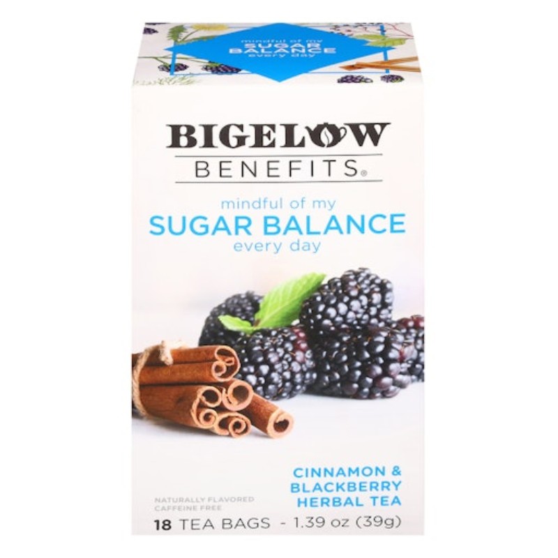 6x Bigelow Benefits Sugar Balance Cinnamon & Blackberry 20ct Tea New Fresh Stock
