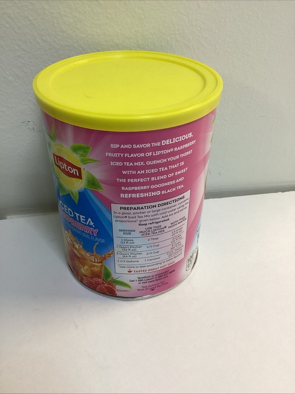 Lipton Iced Tea Raspberry Iced Tea Mix, Makes 10 Quarts NEW HTF Exp 03/05/26 gallery