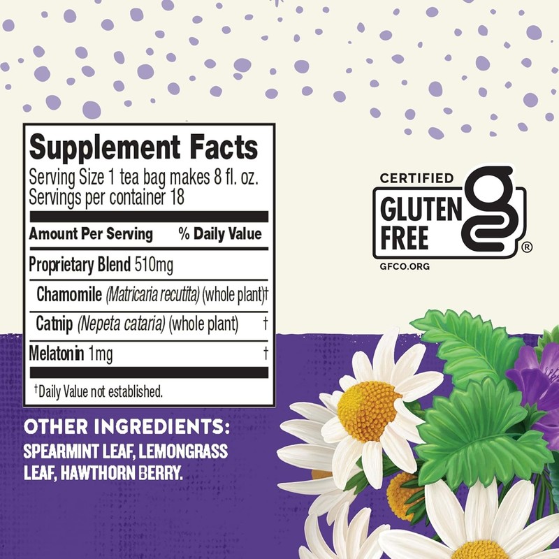 Celestial Seasonings Sleepytime Tea Plus Melatonin, 18 Count (Pack of 1) gallery