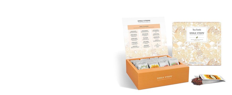 Single Steeps Loose Leaf Tea Sampler, Assorted Variety Tea Box, 15 Single Serve gallery